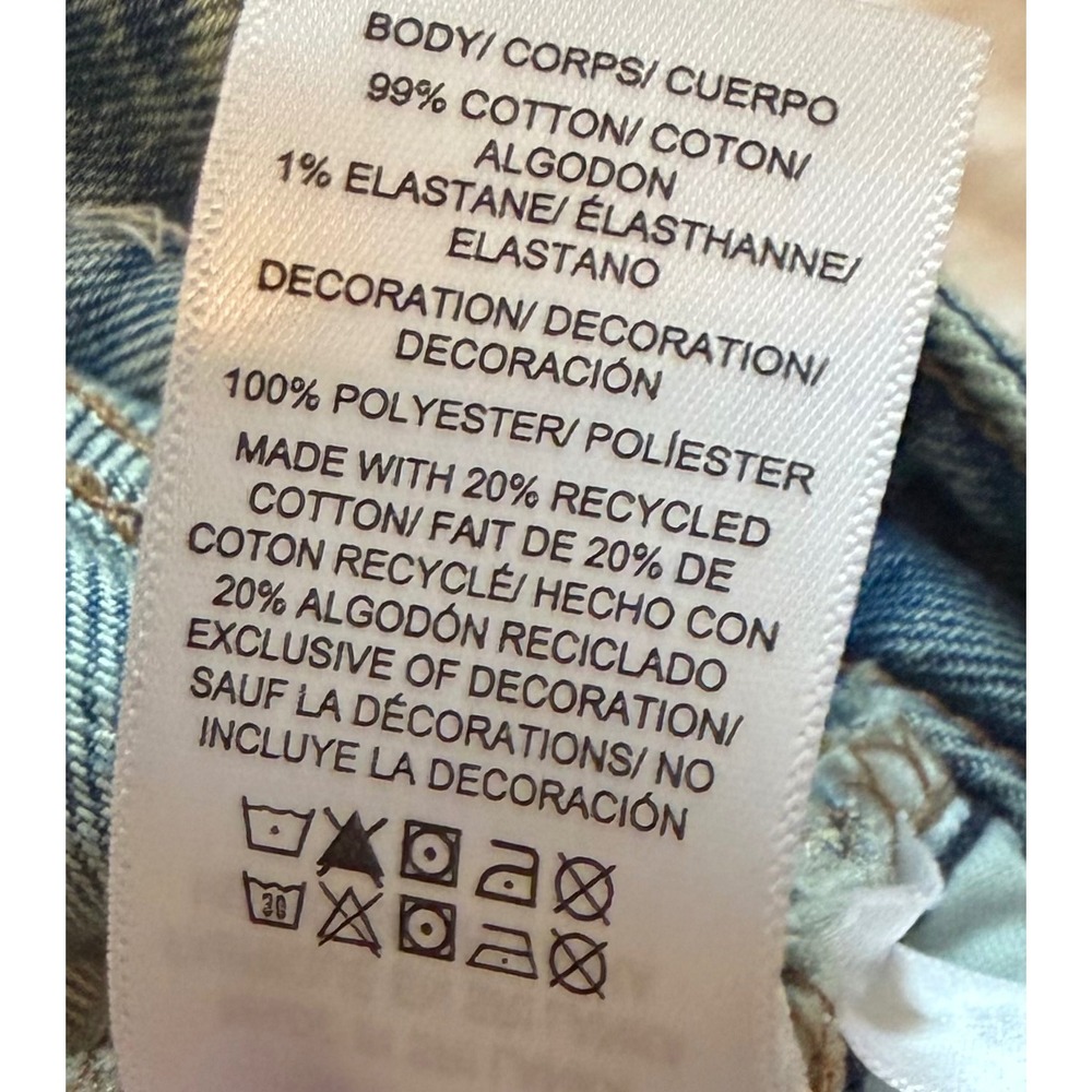 Lucky Brand NWOT Boho Floral Embroidered Baggy Wide Leg Jeans 2/26 - Picture 8 of 8